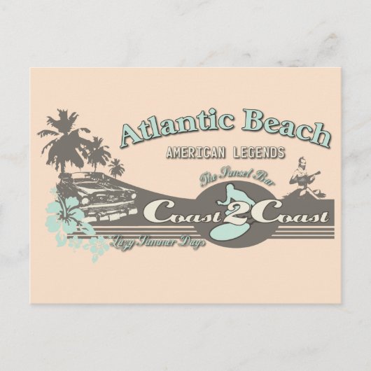 Atlantic Beach Travel North Carolina Briefkaart (Voorkant)