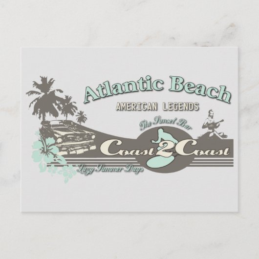Atlantic Beach Travel North Carolina Briefkaart (Voorkant)