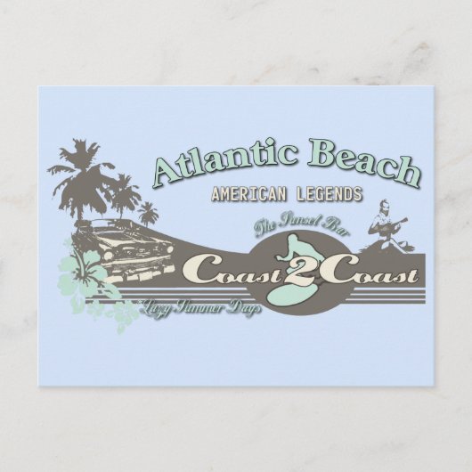 Atlantic Beach Travel North Carolina Briefkaart (Voorkant)