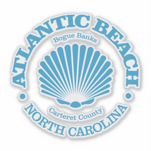 Atlantic Beach (zeeschelp) Sticker (Voorkant)