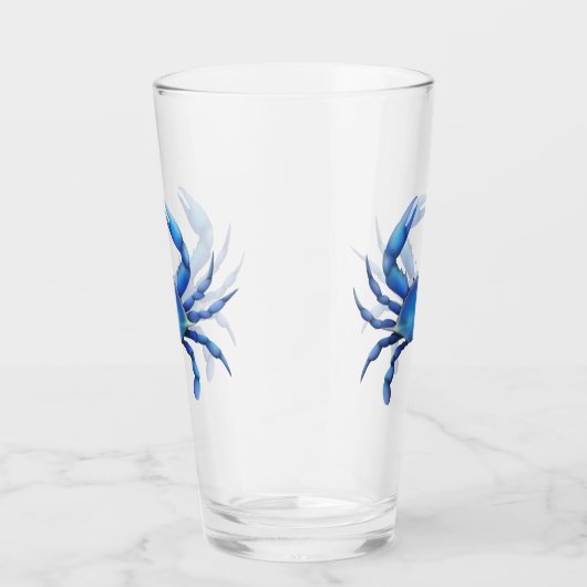 Atlantic Blue Crab Glass Tumbler (Rechts)