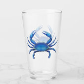 Atlantic Blue Crab Glass Tumbler (Voorkant)