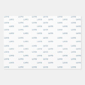 Atlantic Blue Hearts Modern Love Valentijnsdag Inpakpapier Vel (Voorkant 3)