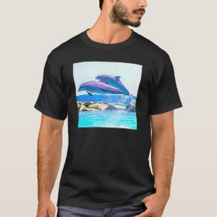 Atlantic Bottlenose Dolphins die water binnenhalen T-shirt