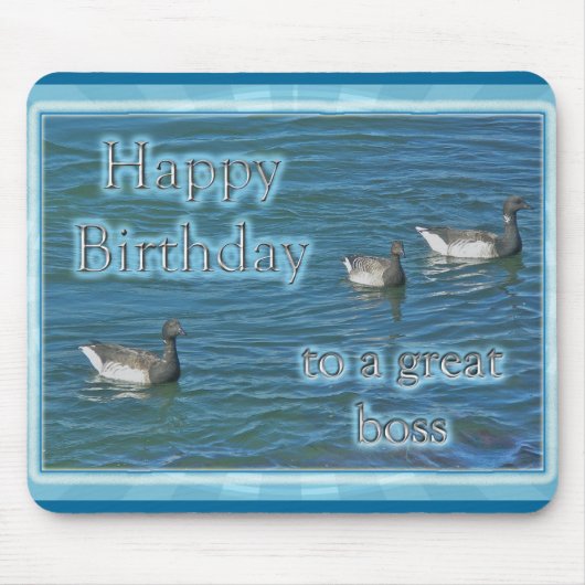 Atlantic Brant Geese Boss Birthday Muismat (Voorkant)