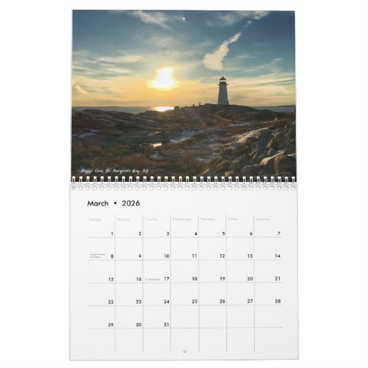 Atlantic Canada 2018 Kalender (Mar 2026)