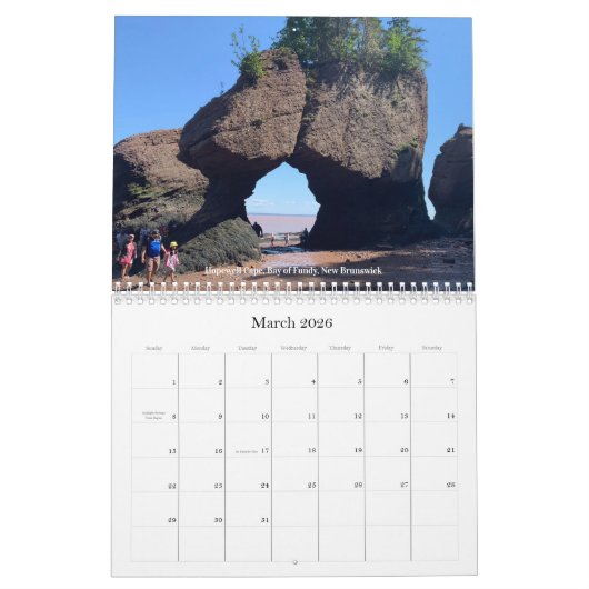 Atlantic Canada Sites and Attractions Calendar Kalender (Mar 2026)