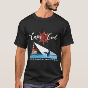 Atlantic Cape Cod Massachusetts vuurtoren walvis W T-shirt
