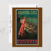 Atlantic City ~ All Year Resort Briefkaart (Voorkant / Achterkant)