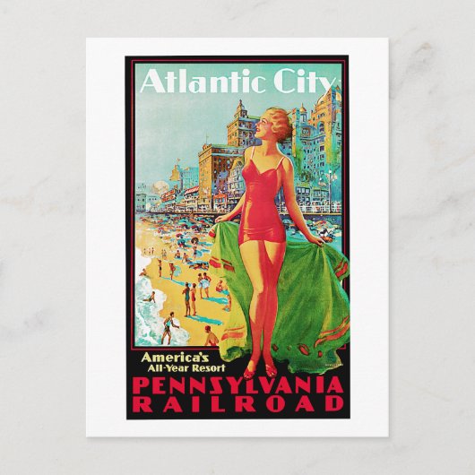 Atlantic City ~ America's All Year Playground Briefkaart (Voorkant)