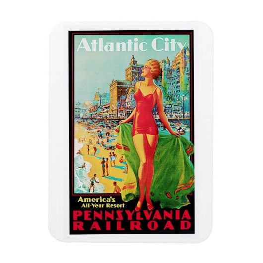 Atlantic City ~ America's All Year Playground Magneet (Verticaal)
