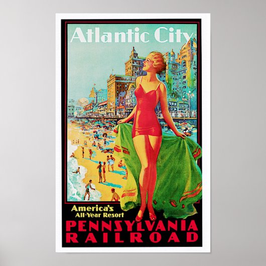Atlantic City ~ America's All Year Playground Poster (Voorkant)