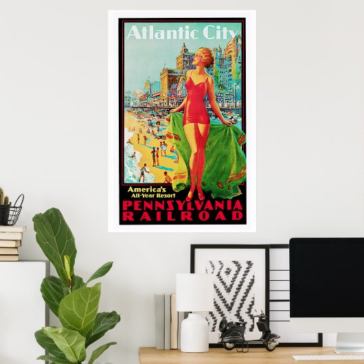 Atlantic City ~America's All-Year Resort Poster (Thuiskantoor)