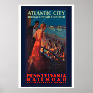 Atlantic City Amerika's Grote Kuuroord voor het Ho Poster