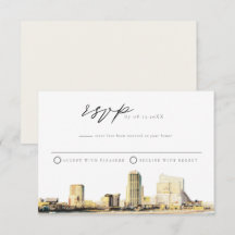 ATLANTIC CITY Aquarel RSVP-ansichtkaart