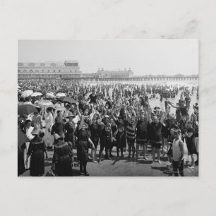 Atlantic City Beach, 1910 Briefkaart