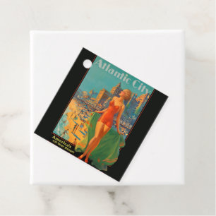 Atlantic City Beach Beauty  Artwork Bedankjes Labels