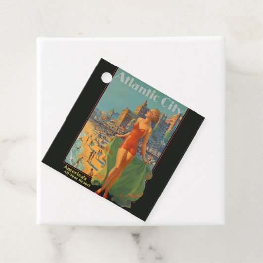 Atlantic City Beach Beauty  Artwork Bedankjes Labels (In situ)
