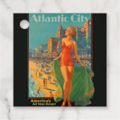 Atlantic City Beach Beauty  Artwork Bedankjes Labels (Voorkant)