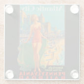 Atlantic City Beach Beauty  Artwork Glazen Onderzetter (Achterkant)