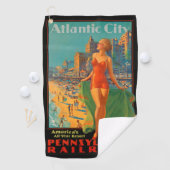 Atlantic City Beach Beauty  Artwork Golfhanddoek (Insitu)