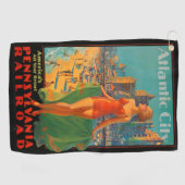 Atlantic City Beach Beauty  Artwork Golfhanddoek (Horizontaal)