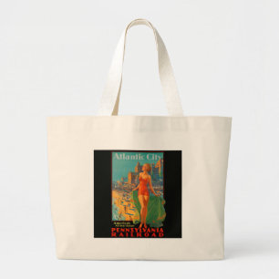 Atlantic City Beach Beauty  Artwork Grote Tote Bag