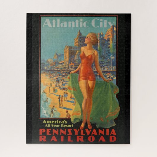 Atlantic City Beach Beauty  Artwork Legpuzzel (Verticaal)