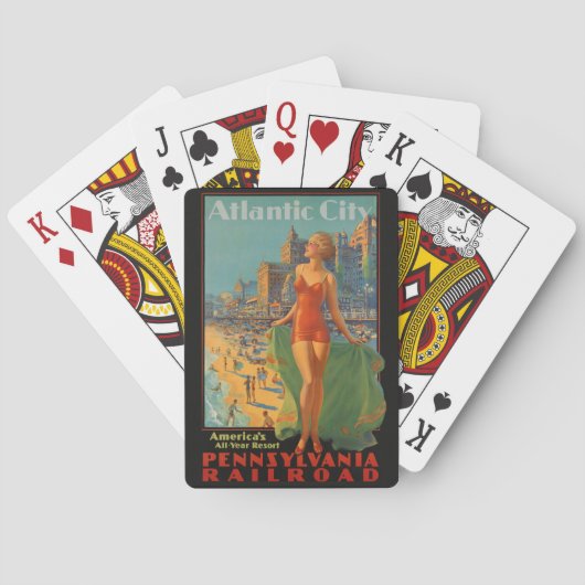 Atlantic City Beach Beauty  Artwork Pokerkaarten (Achterkant)