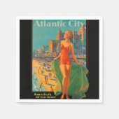 Atlantic City Beach Beauty  Artwork Servet (Voorkant)