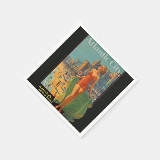 Atlantic City Beach Beauty  Artwork Servet (Hoek)