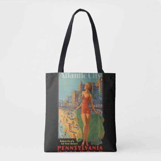 Atlantic City Beach Beauty  Artwork Tote Bag (Voorkant)