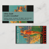 Atlantic City Beach Beauty  Artwork Visitekaartje (Voorkant / Achterkant)