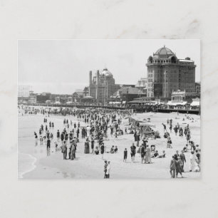 Atlantic City Beach & Boardwalk, 1910 Briefkaart