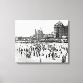 Atlantic City Beach & Boardwalk, 1910 Canvas Afdruk (Voorkant)