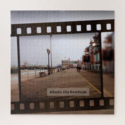 Atlantic City Beach Boardwalk on Film Legpuzzel (Verticaal)