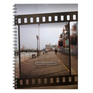 Atlantic City Beach Boardwalk on Film Notitieboek