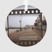 Atlantic City Beach Boardwalk on Film Ornament (achterkant)