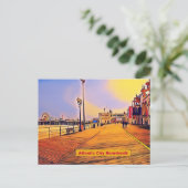 Atlantic City Beach Boardwalk Pop Art Briefkaart (Staand voorkant)