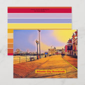 Atlantic City Beach Boardwalk Pop Art Briefkaart (Voorkant / Achterkant)