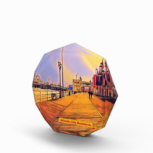 Atlantic City Beach Boardwalk Pop Art Fotoblokken (Rechts)