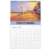 Atlantic City Beach Boardwalk Pop Art Kalender (Feb 2027)