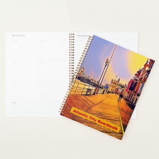 Atlantic City Beach Boardwalk Pop Art Planner (Display)