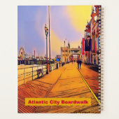 Atlantic City Beach Boardwalk Pop Art Planner (Achterkant)