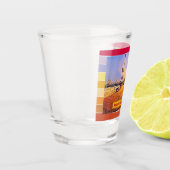 Atlantic City Beach Boardwalk Pop Art Shot Glas (Links)