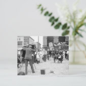 Atlantic City Beach, jaren 1890 Briefkaart (Staand voorkant)