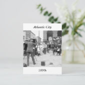 Atlantic City Beach, jaren 1890 Briefkaart (Staand voorkant)