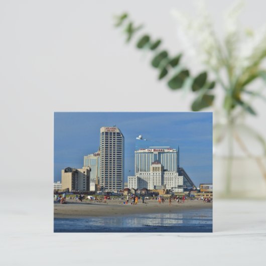 Atlantic City Beach met casino Briefkaart (Staand voorkant)