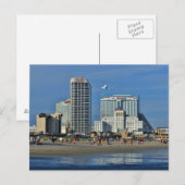 Atlantic City Beach met casino Briefkaart (Voorkant / Achterkant)