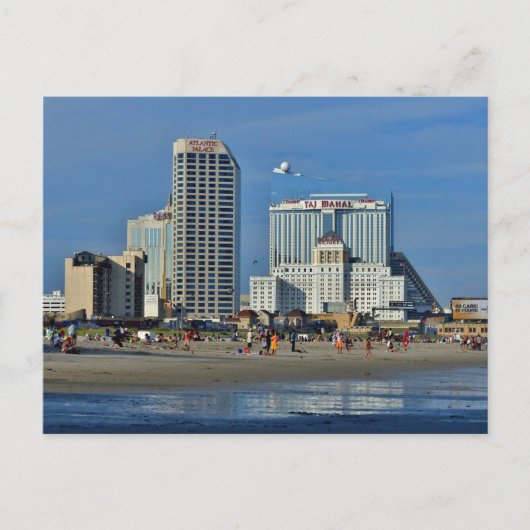 Atlantic City Beach met casino Briefkaart (Voorkant)